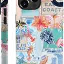Generic Case Compatible with iPhone 16 Pro Max,Scratch Resistant Hybrid 2-Layer Hard Shell Phone Case,Seashells Beach Summer Jellyfish Collage