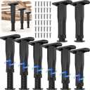 8PCS Adjustable Bed Frame Support Legs(8.3"-14.5"),Center Slats Support Leg | Extra Durable Furniture Support Feet, for Frame/Sofa/Dresser/Chair/Table, Legs Furniture Replacement Parts