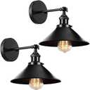 BRIGHTESS Industrial Vintage Wall Sconces Lighting Set of Two for Bedroom Kitchen Bathroom, 240 Degree Adjustable Rustic Antique Gooseneck Wall Lamp Fixture (HARDWIRE X 2 Packs)