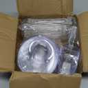 R-kay 36 Pcs Candy Bowls And Plastic Scoops Set - 18 Clear Small Plastic Bowls 6 Oz, 9 Plastic Scoops And 9 Small Tongs Buffet Containers Set Heavy Duty