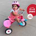 Radio Flyer Pink Rider Trike, for Ages 2.5-5, Adjustable Seat, Steel Construction, Quiet Ride Wheels, Covered Storage Bin, Comfort Grip Handlebars, Easy Carry Seat Handle, Tricycle for Toddlers