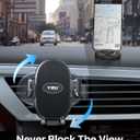 YRU Phone Holders for Your Car [2026 Upgraded Military Metal Hook], Cellphone Holder Car[No Fear of Bumps] Vent Phone Mount Truck Compatible with iPhone17 16 15 14 13 12 Samsung Android, Black