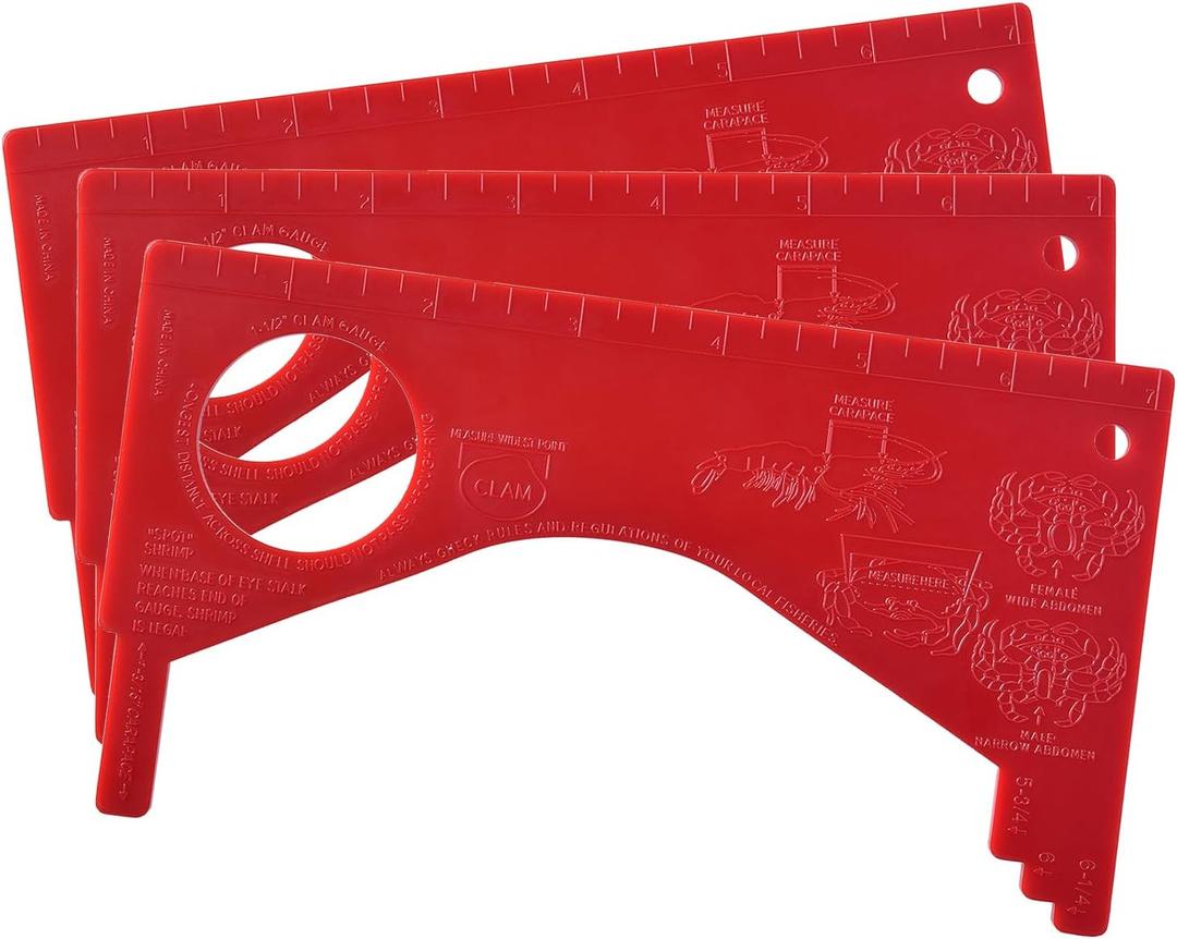 Dungeness Crab Gauge Measure with Ruler Multi Shrimp Clam Measuring Tool for Oregon, Washington and California