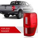 LED Tail Lights Assembly Compatible With 2019-2023 Ford Ranger w/Blind Spot (Module NOT Included) TailLight Rear Brake Lamp Signal Includes Light Bulb Right Passenger Side KB3Z13404G