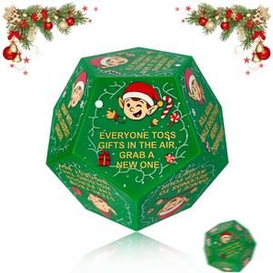 Santa Swap Gift Exchange Dice, Exchange Party Game Dice, Christmas Hilarious Stocking Stuffers Gift Exchange Dice Games for Family Party, Gifts for Xmas, Birthday, Party and Family Night, Holiday (Dark Green)
