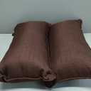 Blazing Needles Indoor/Outdoor Corded Throw Pillow, 20" x 12", Cocoa 2 Count