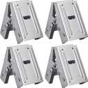 Gisafai 4 Pcs Steel Saw Horse Brackets Galvanized Metal Sawhorse Bracket with 220lb / 100kg Capacity (One Pair) Easy to Use Reliable for Compact Storage