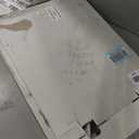 Round Toilet Seat, Slow Close, White Plastic, Never Loosen, 16.5”