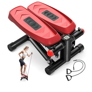 Steppers for Exercise, Adjustable Pedal Height Stair Steppers with Resistance Bands for Home Fitness, Mini Steppers with Max 350LBS Loading Bearing Portable Home Exercise Equipment