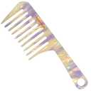 D1 | Wide Tooth Handle comb for Curly Hair| Elevates, Preserves Curl, Eliminates frizz, Acetate comb(White Purple)