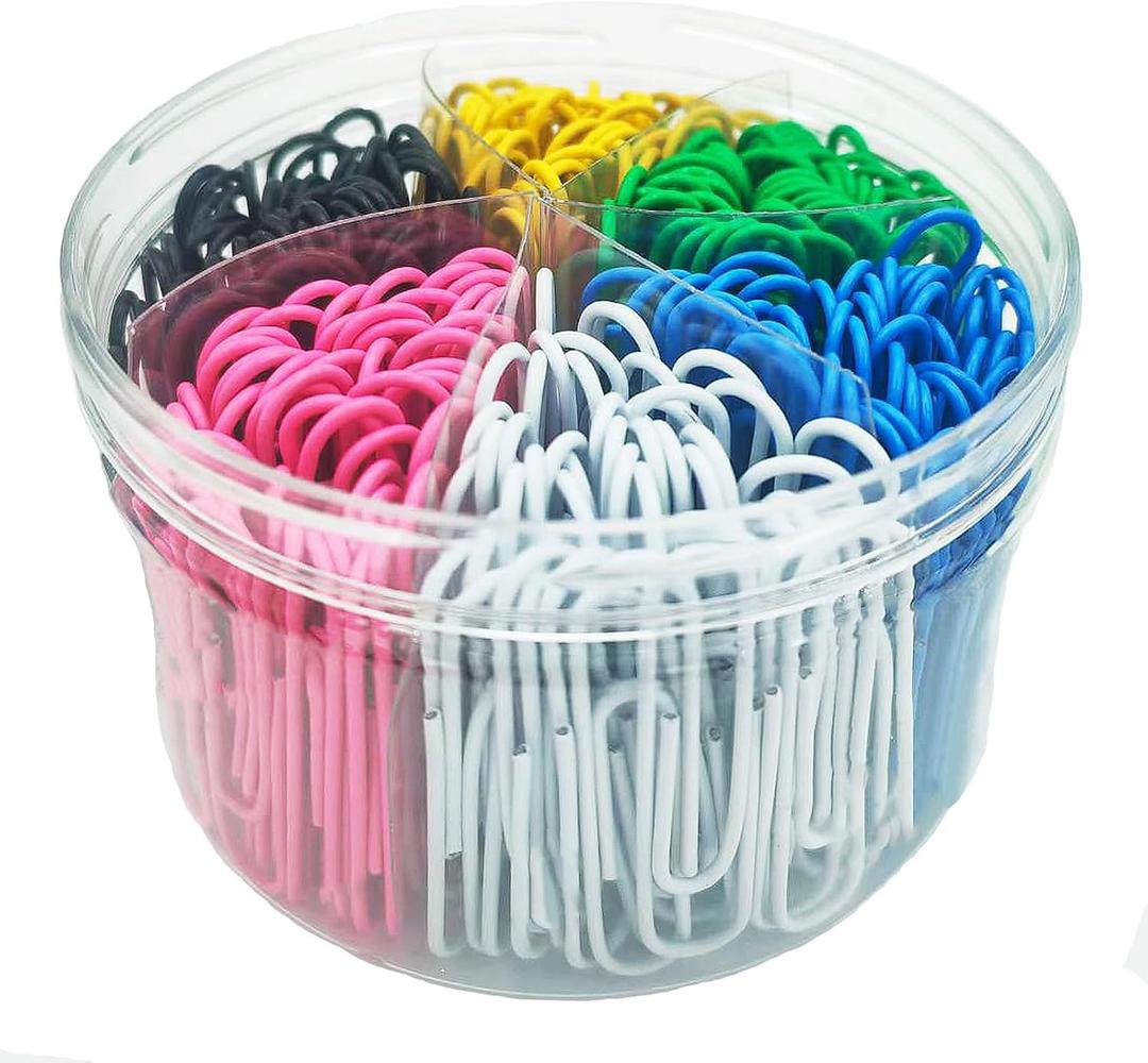 Colorful Paper Clips 300pcs 2inch Large Paperclips for Home Office School Paperwork and Document Organizing