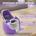 Replacement Cap for Owala Freesip,One Button Water Bottle Top Lid Compatible with Owala Cup 16oz 24oz 32oz 40oz, BPA-Free Replacement Lid Accessory for Owala Free Sip(Purplish Gray 1)