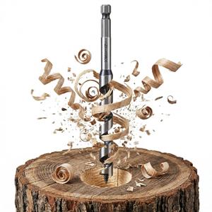 SOMADA 1/2-Inch x 8-Inch Auger Drill Bit for Wood, Quick Change Hex Shank 3/8-Inch One Piece, Ship Auger Long Drill Bit for Soft and Hard Wood, Plastic, Drywall and Composite Materials