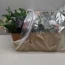 Prelit Christmas Urn Planter Fillers with Cones Golden & Red Berries and 60 LED Lights (1 Pc White)