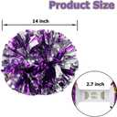 Hooshing 2/6/12PCS Pom Poms Cheerleading with Baton Handle Cheerleader Pompoms for Cheering Sports Games Dancing Party Team Spirit