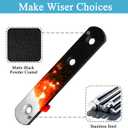 8PCS 3.80 x 0.75 Black Straight Flat Brace, Stainless Steel Sturdy Bracket, Metal Strap for Wood Furniture Chair with 32PCS Screws