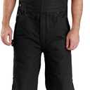 Carhartt Men's 104031 Washed Duck Bib Overalls - Quilt Lined (Medium Tall, Black)