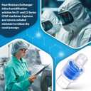 Qualirey 20 Pcs HME Heat Moisture Exchange Filter in-Line Humidification Solution Unit Individually Sealed Packaging HME Filter Replacement for Tracheostomy Supplies