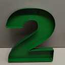 Mifoci 13.7" Cardboard Number for Charcuterie Birthday Party and Anniversary Fillable Paper Mache Chocolate Candy Graduation Decoration(Green, 2)