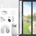 Portable AC Window Vent Kit with Exhaust Hose - 5.9" Diameter 78" Long, Fits LG Whynter Haier 99% Portable Air Conditioners, Adjustable Seal 17"-90" for Sliding Doors or Windows, Complete Kit Included (White)