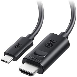 Cable Matters Unidirectional USB C to HDMI 2.1 Cable - 6ft, Support 4K@240Hz and 8K@60Hz, HDR - Thunderbolt 4, Thunderbolt 5, USB 4 Compatible with MacBook Pro, XPS, ThinkPad - Max 4K 60Hz on macOS