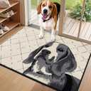 COSY HOMEER Dog Door Mat 24"x36" Dirt Trapper Entryway Rugs Absorbent Funny Welcome Mat Washable Non Slip Entry Rugs,Grey