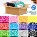 36 Pack Composition Notebooks Bulk Wide Ruled 4-7/8"x 7.5" Half Size Composition Books 60 Sheets Mini Notebook 12 Color Small Pocket Marble Journal Books for Students College Office Back to School Supplies