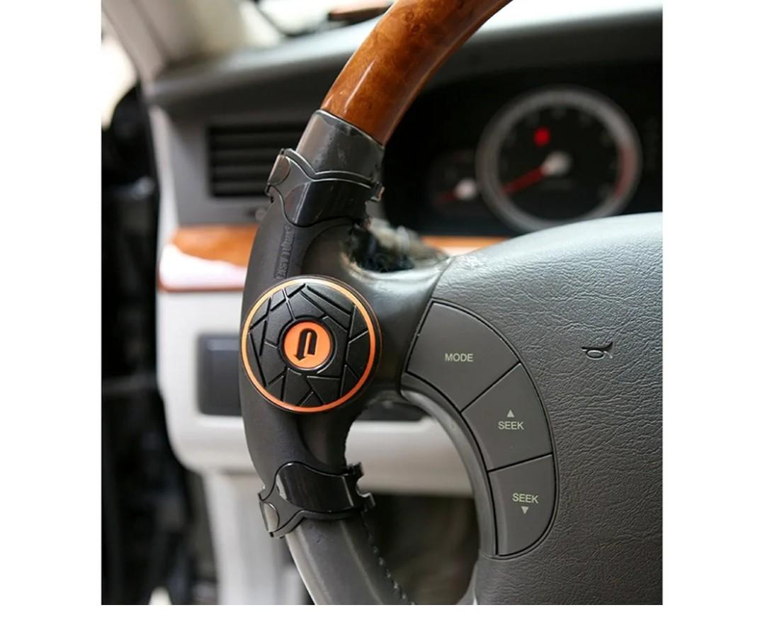 Easy Turn Plus Concept Safe Slim Power Handle Car Vehicle Steering Wheel Spinner Knob Orange