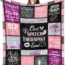 SLP Gifts, Speech Language Pathologist Gifts, Speech Therapist Gift for Women Female Blanket 60" X 50", SLP Graduation Gifts, Speech Therapy Appreciation Month Gift Ideas