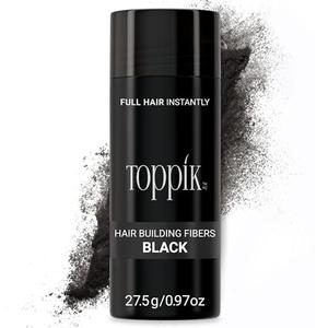 Toppik Hair Building Fibers, Black, 27.5g | Fill In Fine or Thinning Hair | Instantly Thicker, Fuller Looking Hair | 9 Shades for Men & Women