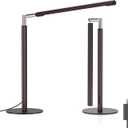 White LED Desk Lamp - Foldable Industrial Desk Light for Home Office, 15W Dimmable Table Lamp for Reading with Base, 4 Color Temps, 16" Eye Caring Metal Desktop Task Lamp for College Dorm Study