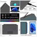 for Microsoft Surface Pro 11/10/9/8/X Keyboard, Bluetooth Wireless Magnetic Keyboard with Palm Rejection Touchpad, Rechargeable Battery, 7-Color Backlit, Pen Holder for Surface Pro 13inch