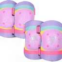 Elbow and Knee Pads for Kids, Protective and Comfortable Outdoor Gear Set for Ages 3+ with Adjustable Velcro Straps, Shock Absorption, Bike Knee Pads for Boys and Girls,  Age Range Youth