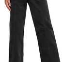 Acelitt Womens Casual Winter Straight Leg Elastic Waist Corduroy Pants with Pockets, (X-Large, 1b Black)
