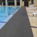 Drainage Non Slip Flooring Mats Swimming Pool Bathroom Anti-Fatigue Rubber Matting 3x10 Ft Heavy Duty Commercial Anti Slip Floor Mats for Garage Restaurant Sauna SPA, Gray/Grey,0.93M