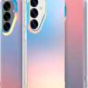 LONLI Hue - for Samsung Galaxy S25 Phone Case - [360 Shock-Absorbent Bumper | Cute, Unique and Aesthetic Phone Cover for Girls and Women] - Holographic Iridescent