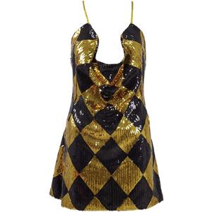 RongJun Womens HQ Harley Dress Cosplay Costume Gold (Large)