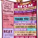 Sruemiul Mothers Day Blanket Gifts for Mom from Daughter & Son - Best Mom Ever Gifts - Presents for Moms - Mothers Day Birthday Gift Ideas for Moms - Gift for Mother - to My Mom's Blanket 50"x60"