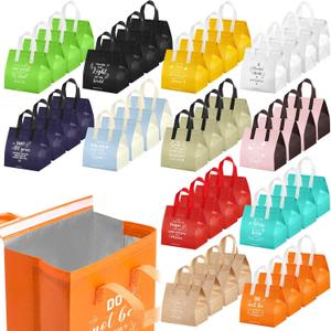 Didaey 48 Pcs Christian Gift Bags Bulk Insulated Bible Verse Tote Bag with Handles, Reusable Mother's Day Religious Gift Bags for Church Events, Faith Gatherings, Communion, Christian Party Favors