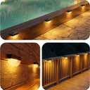 VOLISUN 24 Pack Solar Deck Lights Outdoor, Warm White LED Solar Step Lights for Outside, Waterproof Fence Light for Patio, Deck, Stairs, Yard, Pool and Porch (Black)