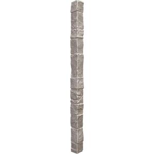 Universal Outside Corner for EverStone Faux Stone Siding Panels, 3"W x 3"D x 48"H, Grey Granite Color