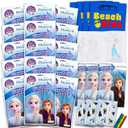 Bendon Set of 15 Full-Size Kids Play Packs Fun Party Favors Coloring Book Crayons Stickers (Disney Frozen)