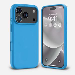 ENTRONIX Phone Case Compatible with iPhone 17 Pro  Soft-Touch Protective Liquid Silicone Cover, Aqua