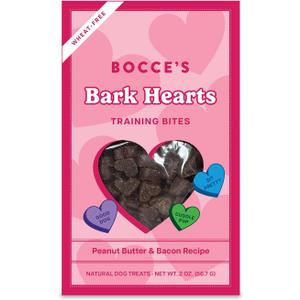 2 x Bocce's Bakery Bark Hearts Training Bites Dog Treats, 2 oz (EXP 03/01/26)