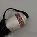 Travel Dual Voltage Hair Dryer Brush 4-IN-1 Portable Mini Hot Air Blow Dryer Straightener & Curler Brush, Titanium Round Blowout Styler Volumizer Tools, 110/240V US/EU/UK Plug for International Travel (Nacre White & Ros Gold)