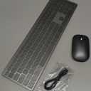 SABLUTE Bluetooth Keyboard and Mouse for Mac  7-Color Backlit, Multi-Device, Rechargeable, Full-Size Wireless Keyboard Mouse Combo with Quiet Scissor-Switch Keys & Tilt Legs for Mac (Space Gray)