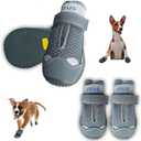 Zeus Urban Dog Boots  Breathable Paw Protectors, Anti-Slip Sole (4 Pack, Size 5, Army Grey), for Large Dogs | Hiking, Hot Pavement & Winter Snow | Adjustable Straps with Reflective Safety Design