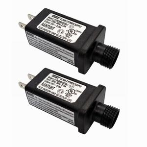 24V LED Transformer Controller, Class 2 Power Supply, IP44 Waterproof, Low Voltage Transformer, US Plug for 6W Christmas String Light (2 Packs)