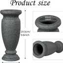 Cemetery Vase, Resin Grave Vase Memorial Flowers Vases for Home Tabletop, Artificial or Fresh Flowers, Cemetery Grave Headstone Decorations (2Pcs, Grey), No Draining Holes