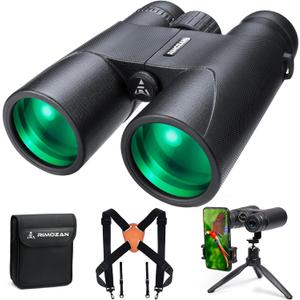 12x42 HD Binoculars for Adults with Binocular Harness Strap and Upgraded Phone Tripod and Adapter 12x42 High Definition Binoculars for Bird Watching 12x42 Binoculars for Hunting Hiking Gifts for Men